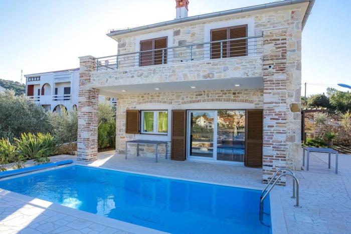 Steinhaus Mediterra mit Pool & Meerblick - Lukoran, Insel Ugljan bei Zadar