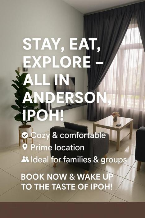 Cozy 2BR Near Ipoh Town self check in, free parking