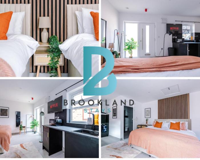Studio Flat by Brookland Stays Serviced Accommodation Short Lets Birmingham with Free WiFi
