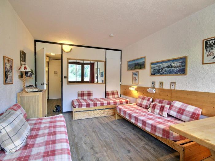 Studio 3 pers., vue pistes, au pied des pistes, balcon - FR-1-455-98