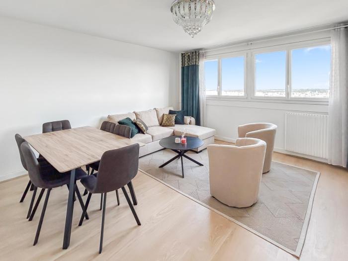 Appartement moderne avec 3 chambres et balcons