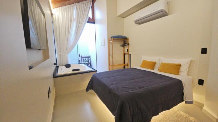 Loft hidro, opção romântica, ar quentefrio, churrasqueira
