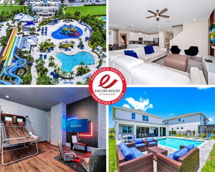 Gleaming Home With Private Pool, Theater Room And Water Park Access Near Disney At Encore Resorts Re- 209Sf