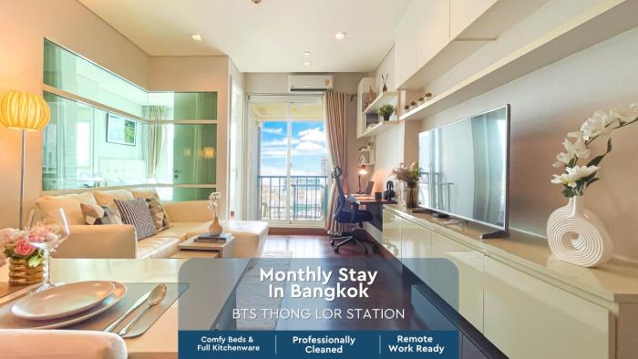 Near BTS Thong Lor l Workspace and Kitchen l Sontana