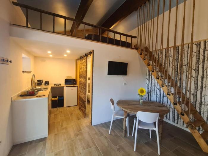 Studio mezzanine chez des mushers