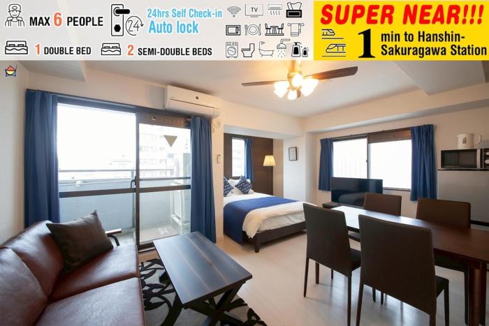 1min to station 5min Namba Shinsaibashi R401