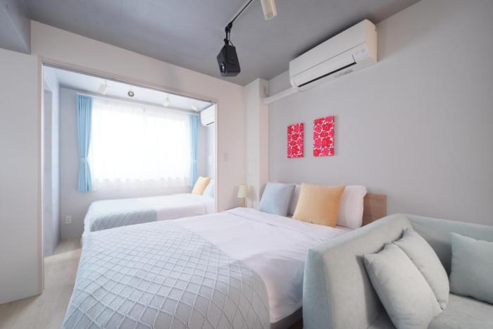 Monzen-nakacho 1LDK with projector, 2 double beds,301