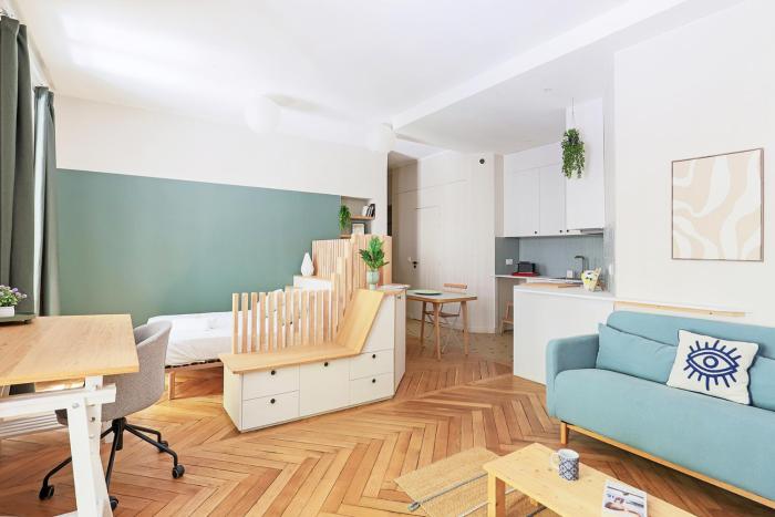 Studio cosy et pratique, proche métro, par de la tête dor