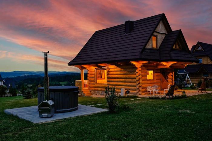 Góralski dom balia kominek Lawendowy Dom na Wichrowym Wzgórzu