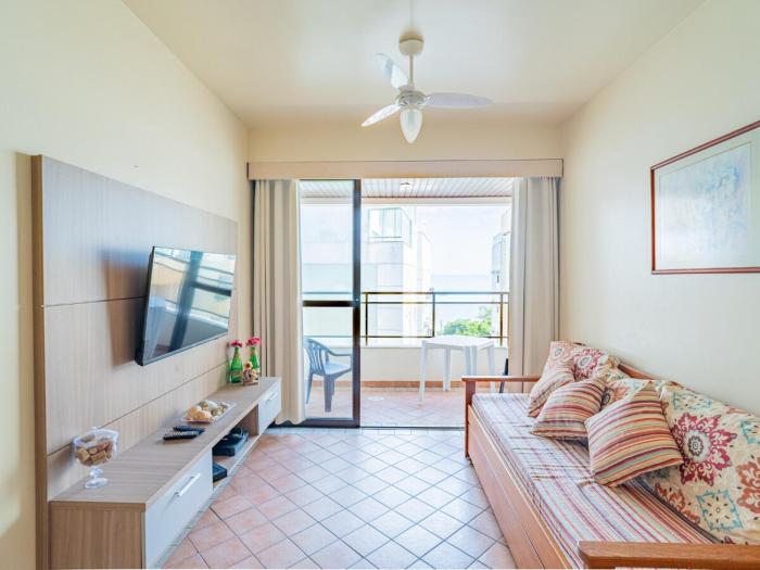 C106 Lindo apartamento de 2 quartos com vista lateral para o mar