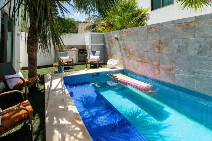 Refrescante Casa de 3 Pisos, Piscina Privada, AC