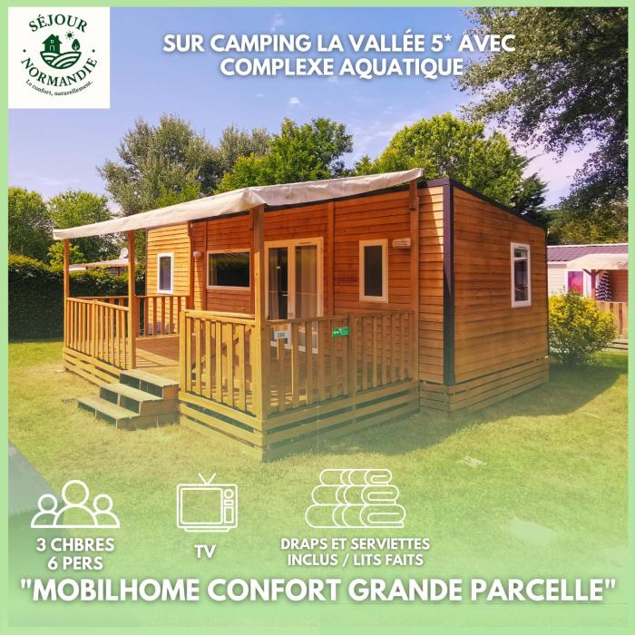 Houlgate - 360 - Mobilhome CONFORT 3 chambres 6 personnes Camping 5 étoiles