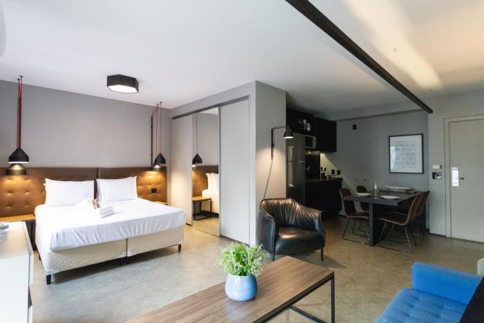 Studios por temporada, piscina, lazer e vaga de garagem no Brooklin