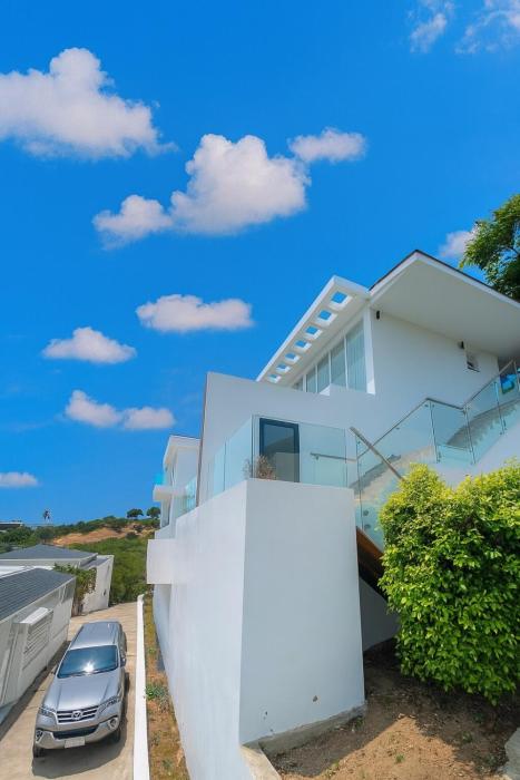 Bobut beach, Koh Samui, Thailand, half mountain sea view, four-bedroom, four-bathroom villa B