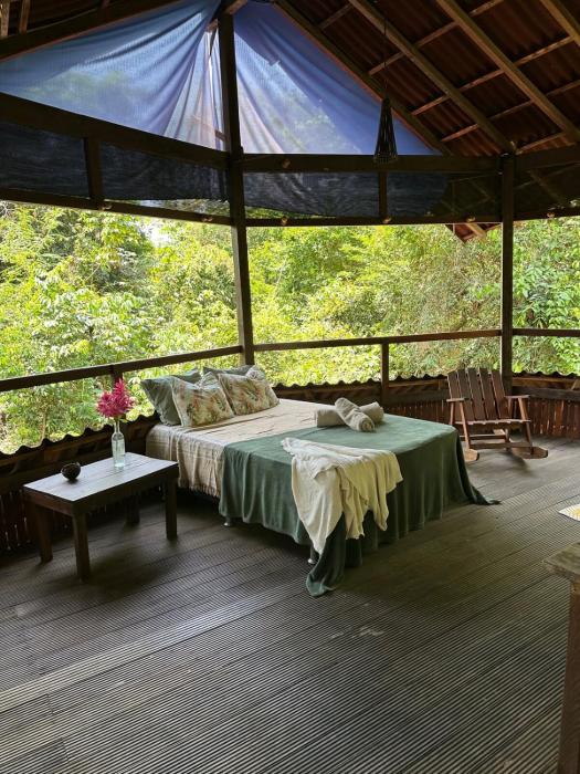 Beautiful open house in the forest