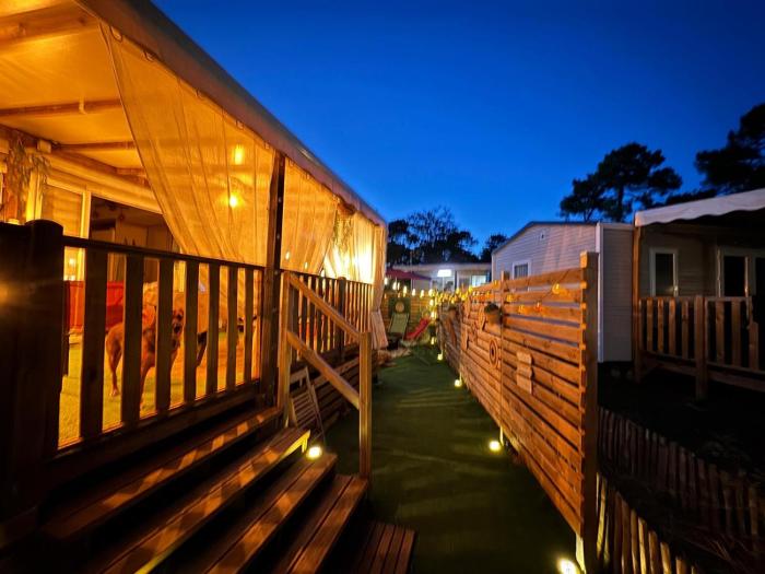 Un toit sur le bassin les Embruns