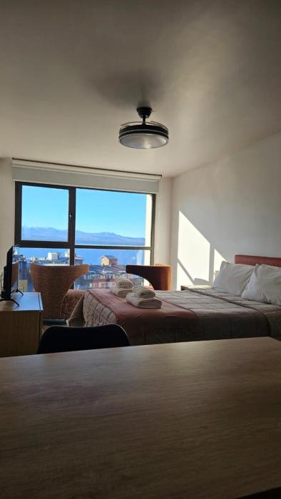 Hermoso y céntrico monoanbiente con vista al lago en Bariloche