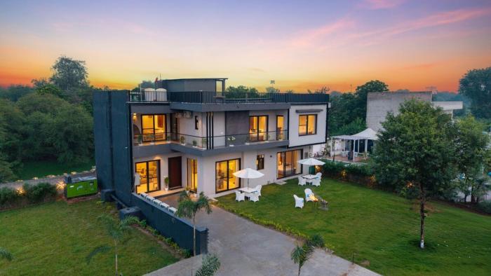 Gardenia 4-BHK Farmhouse with Private Pool, Game Zone, & Lush Garden