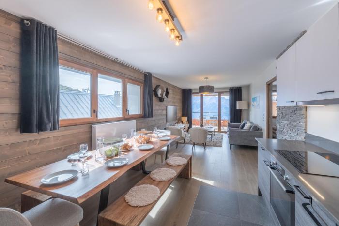 Alpe dHuez Houses - Chez Robin - Fermes de lAlpe - Flambant neuf et magnifique 4 chambres Plein SUD