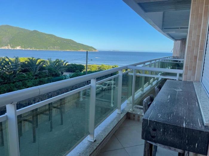 Apt Pé na Areia Floripa - Praia dos Açores - Churrasqueira na Varanda e Piscina