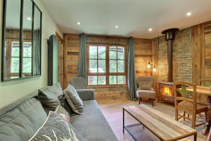 ARC 1950 - Appartement 10 personnes Duplex Cheminée - ski aux pieds - Sauna, Hammam, Jacuzzi, Piscine