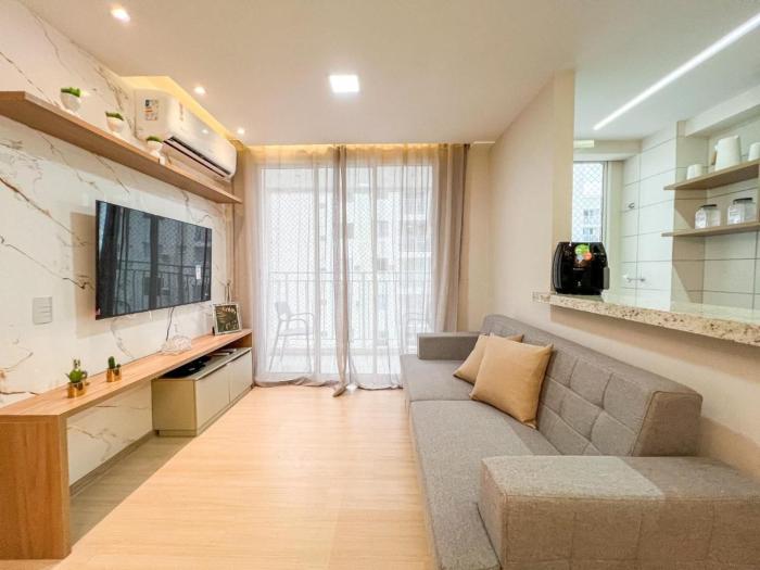 Mirante 2 Quartos c Suíte, Vista Mar e 150m Praia