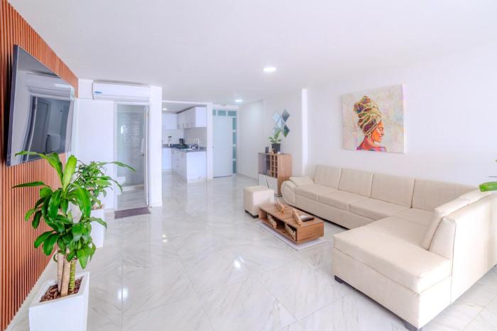 Spacious beachfront apartment