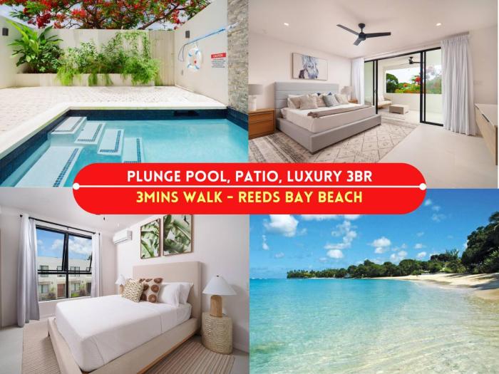 Elegant 3BR Pool Villa Beach 5min Holetown