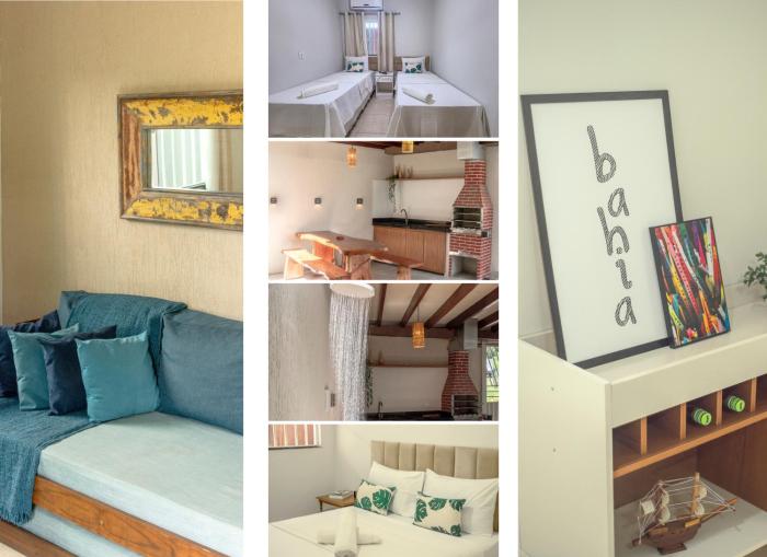 500m PRAIA Taperapuan; 2 quartos; Térreo; WiFi 300mbs; Churrasqueira; Estacionamento Gratuito 1 carro