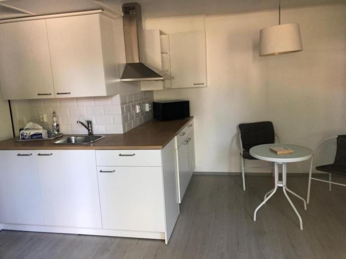 Viihtyisä kalustettu kaksio, joka on juuri uusittu, omakotitalon alakerrassa omalla sisäänkäynnillä