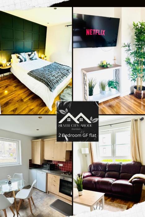 Modern 2 Bedroom GF - Aberdeen City Centre - Private Car Park