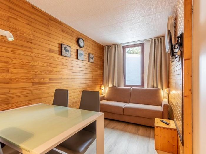 Studio rénové 4 pers, balcon, centre Plagne Bellecôte - FR-1-351-65