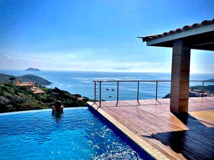 Buzios, casa inteira de frente para o mar em Joao Fernandes, fabulosa, a melhor vista, Mansão Bella Vista