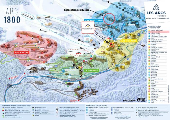 Résidence Aiguille Grive Bat I - Duplex pour 6 personnes à Arc 1800 dans le village de Charmettoger, skis aux pieds MAE-9224