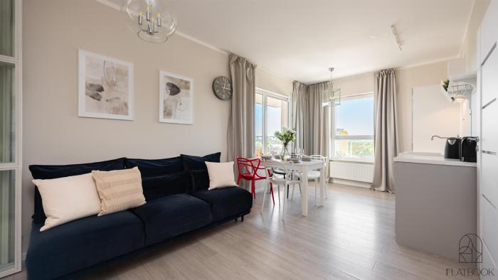 Flatbook Seaside Baltica Tower - Apartment with Sea View, Gym & Parking