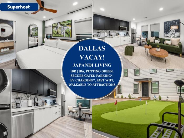 Japandi Style 1BR Escape w EV Charger, Bishop Arts