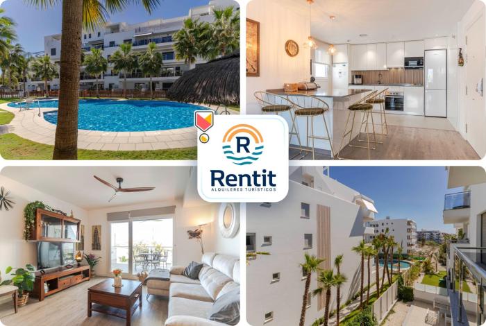 RentitSpain - Playa Granada - Apartamento Aguacate 2 Piscina y Descanso con Balcón