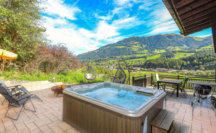 Chalet Moralee Kitzbühel, Whirlpool & Alpenblick