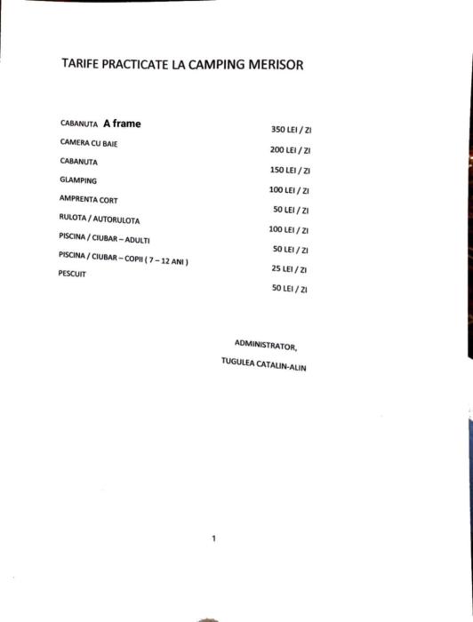 Camping, Picnic Merișor Bănița Hunedoara