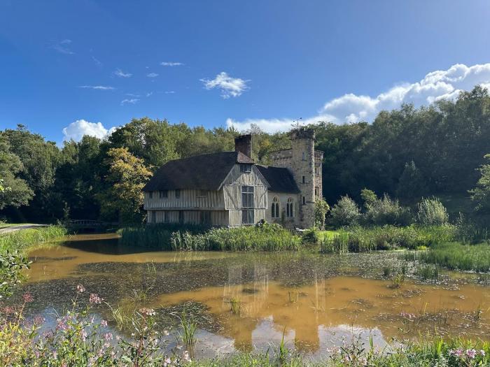 Quirky Castle on a lake in East Sussex