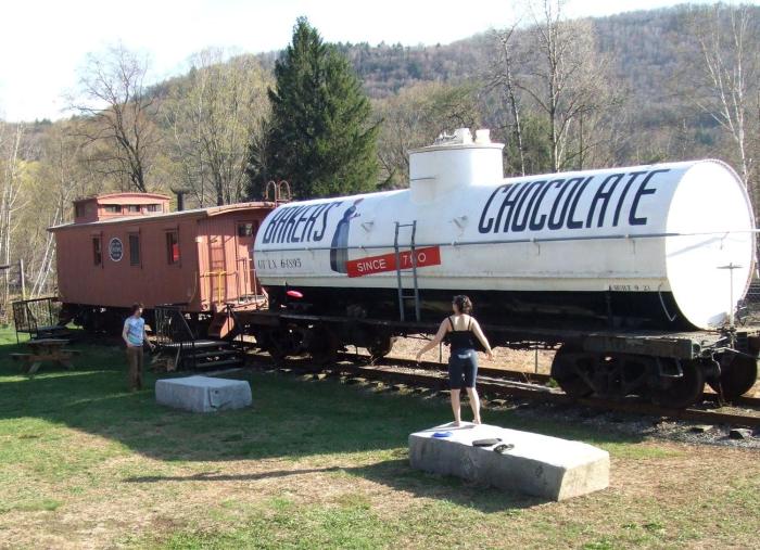 Vintage Caboose Rental in Historic Small Town near Springfield, Massachusetts