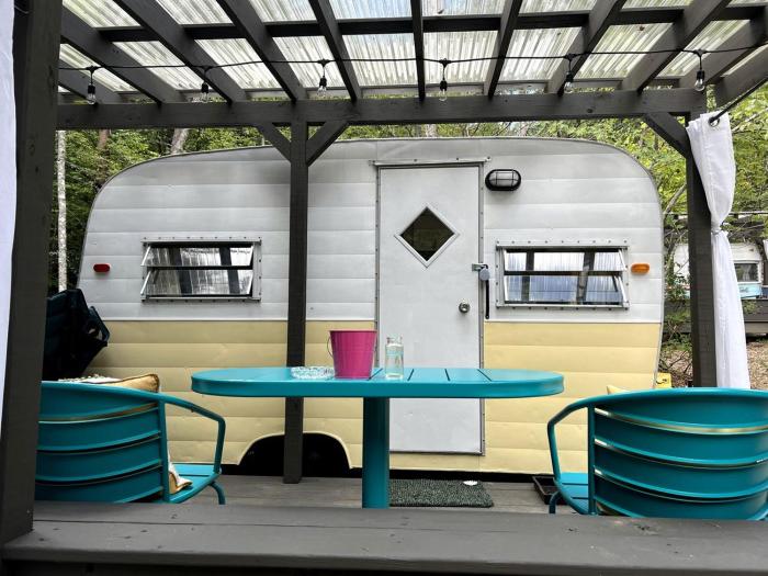 Remote Vintage Camper Rental for Adult-Only Retreat in Franklin, North Carolina