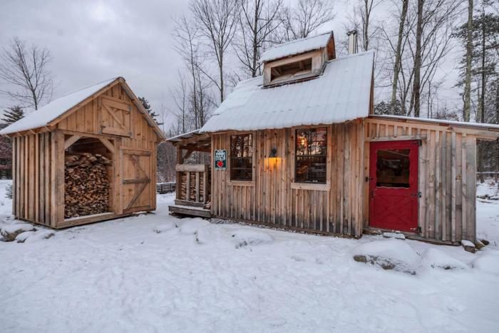 Cozy Log Cabin with an Indoor Fireplace Located on 70 Forested Acres in Leicester, Vermont