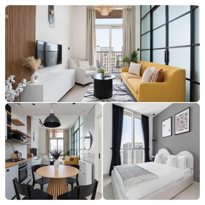 Stylish 1BR Dubai Hills Walk to Park & Mall