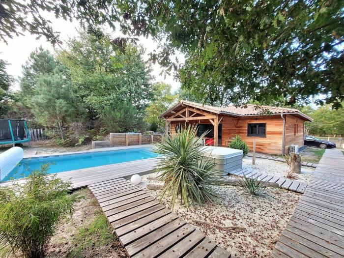 Maison bois 4 Ch Piscine & Spa proche Contis Océan