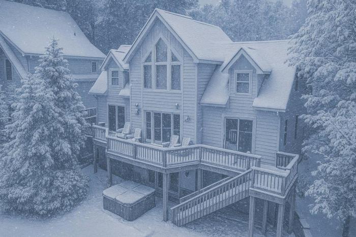 Lake Views! Hot Tub! Walk to Coffee & Lake Rentals