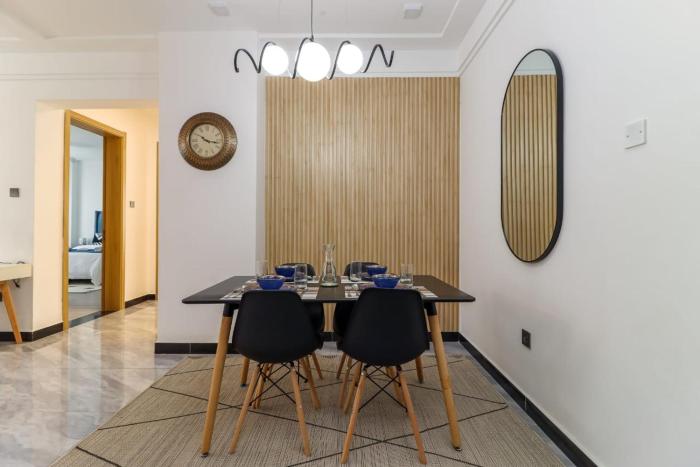 spacious elegant two bedroom apartment with swimming pool fully equipped gym ample parking space children play area and amazing scenic views