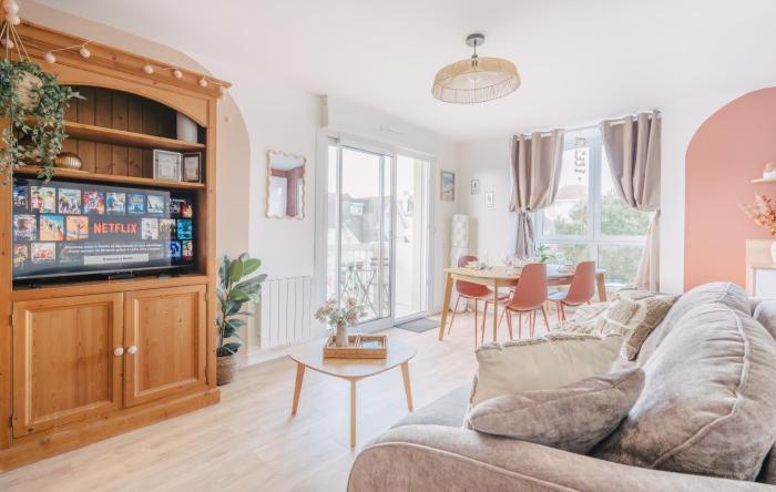 Rose Mer, Appartement à 20 mètres de la mer avec parking privé et balcon, Animal accepté