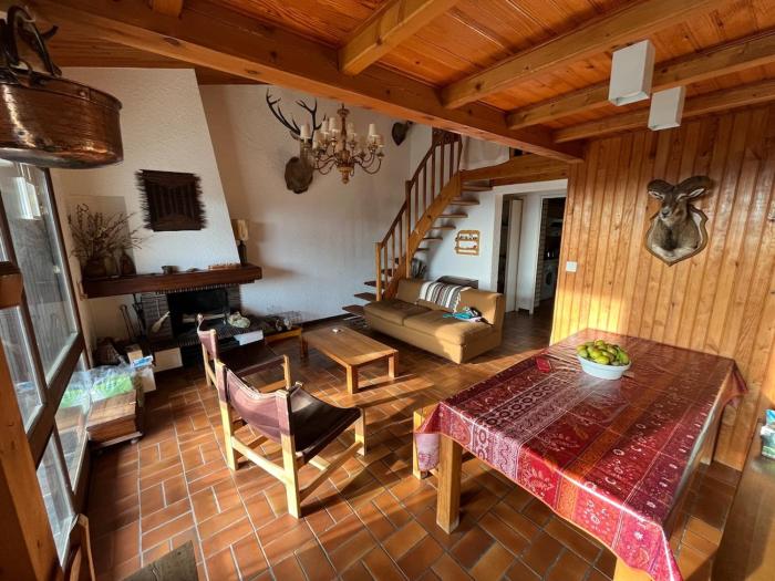 Grand duplex ensoleillé, forêt cheminée ski