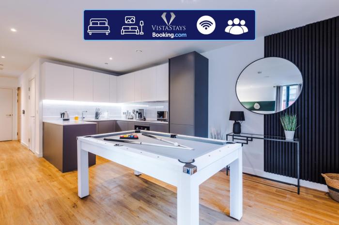 2BDR Apartment By Vista Stays Short Lets & Serviced Accommodation Manchester With Pool Table & Free WiFi